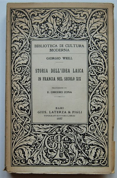 STORIA DELL'IDEA LAICA IN FRANCIA NEL SECOLO XIX.