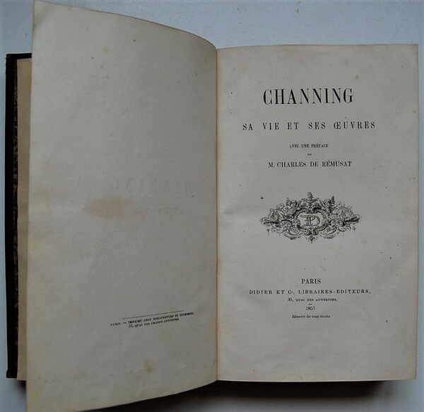 CHANNING, SA VIE ET SES OUVRES. AVEC UNE PREFACE DE …