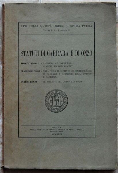 STATUTI DI CARRARA E DI ONZO.