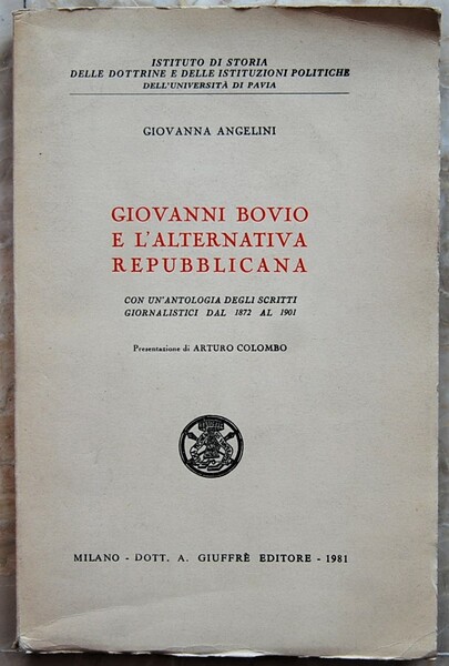 GIOVANNI BOVIO E L'ALTERNATIVA REPUBBLICANA.