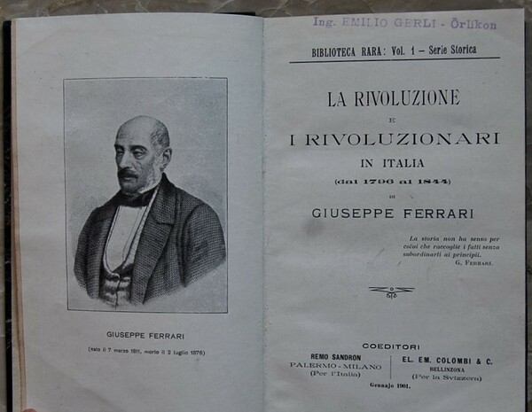 LA RIVOLUZIONE E I RIVOLUZIONARI IN ITALIA. (DAL 1706 AL …
