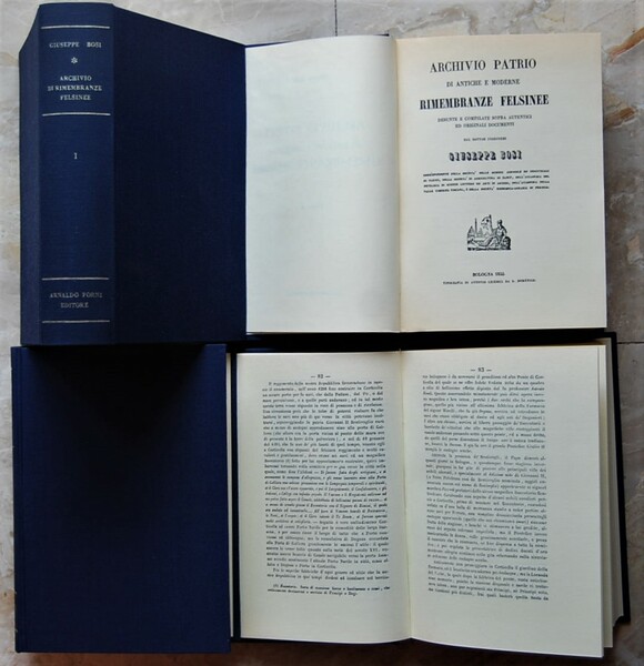 ARCHIVIO PATRIO DI ANTICHE E MODERNE RIMEMBRANZE FELSINEE.