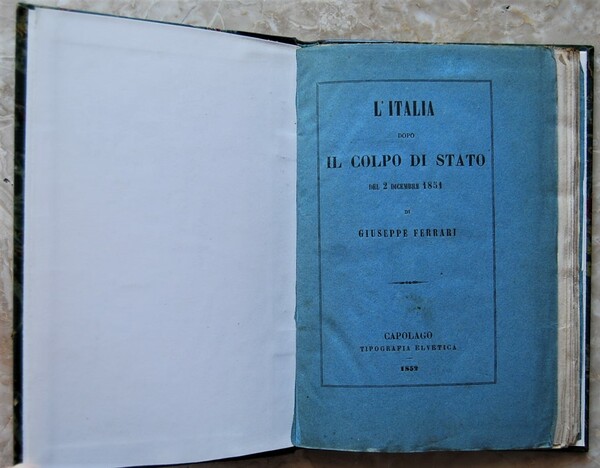 L'ITALIA DOPO IL COLPO DI STATO DEL 2 DICEMBRE 1851.