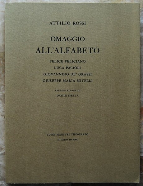 OMAGGIO ALL'ALFABETO.