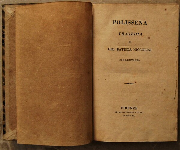 POLISSENA. NABUCCO. ANTONIO FOSCARINI.