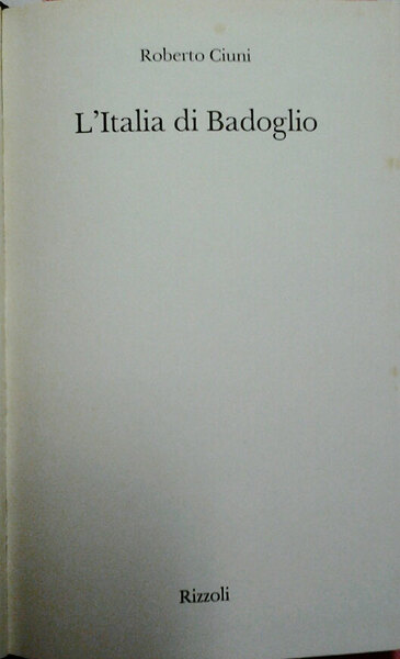 L'ITALIA DI BADOGLIO.