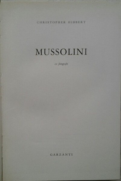 MUSSOLINI.