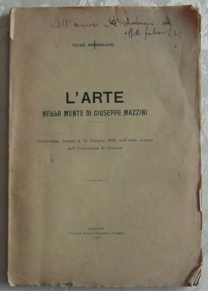 L'ARTE NELLA MENTE DI GIUSEPPE MAZZINI. CONFERENZA TENUTA IL 18 …
