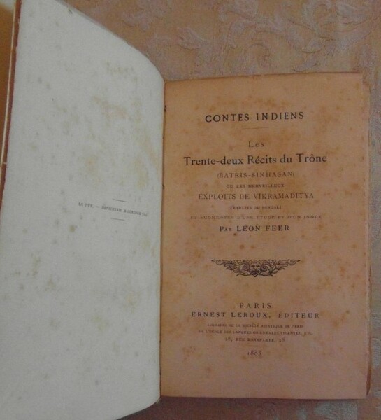 CONTES INDIENS. LES TRENTE - DEUX RECITS DU TRONE. (BATRIS …
