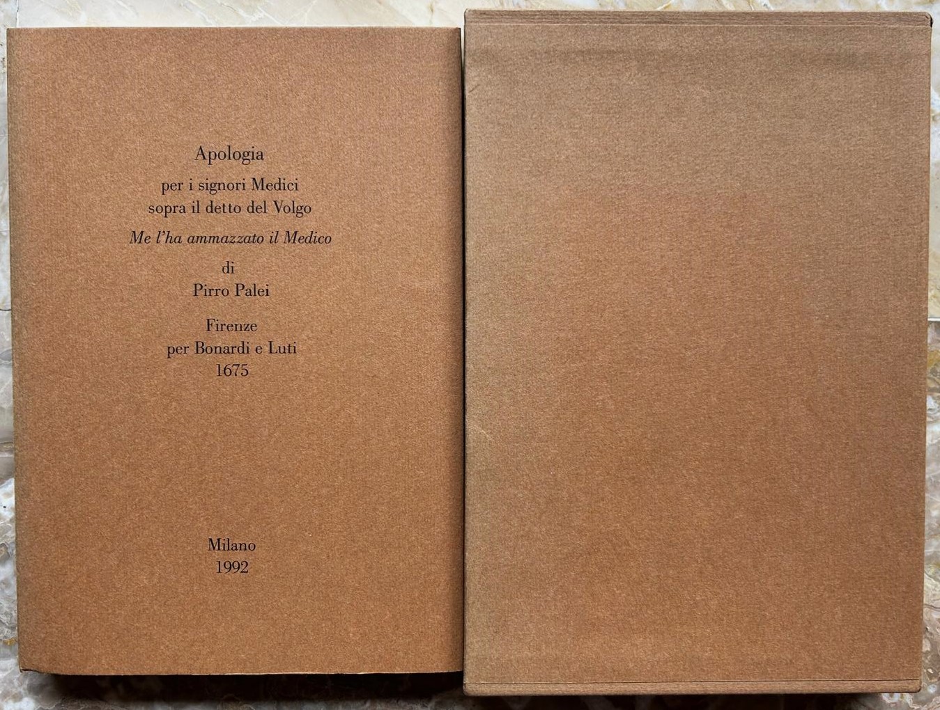 APOLOGIA PER I SIGNORI MEDICI SOPRA IL DETTO DEL VOLGO …