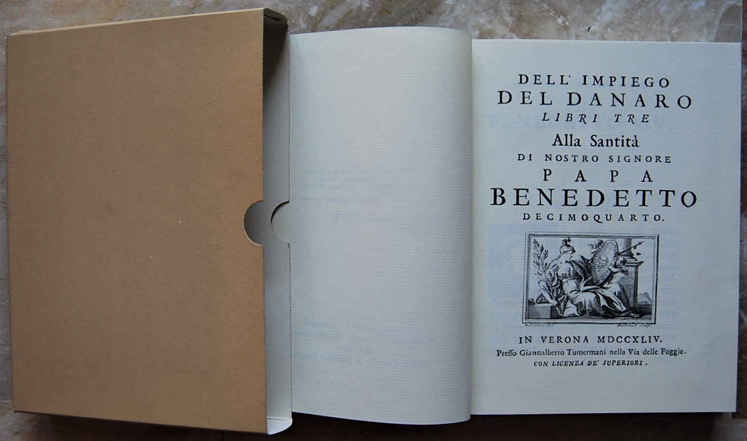 DELL'IMPIEGO DEL DANARO. LIBRI TRE. ALLA SANTITA' DI NOSTRO SIGNORE …