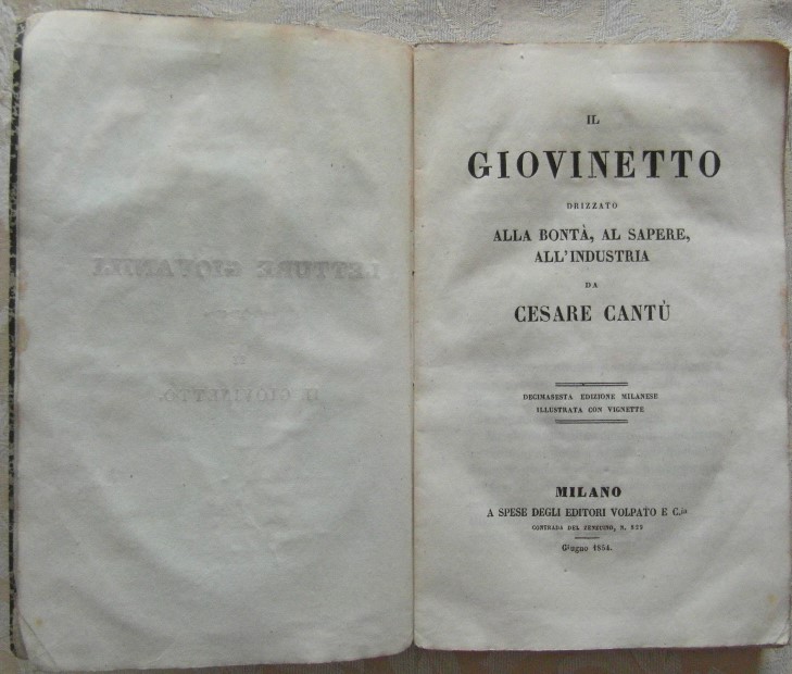 IL GIOVINETTO DRIZZATO ALLA BONTÀ, AL SAPERE, ALL'INDUSTRIA.