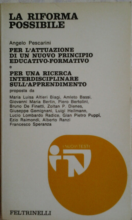 LA RIFORMA POSSIBILE. Angelo Pescarini, Per l'attuazione di un nuovo …