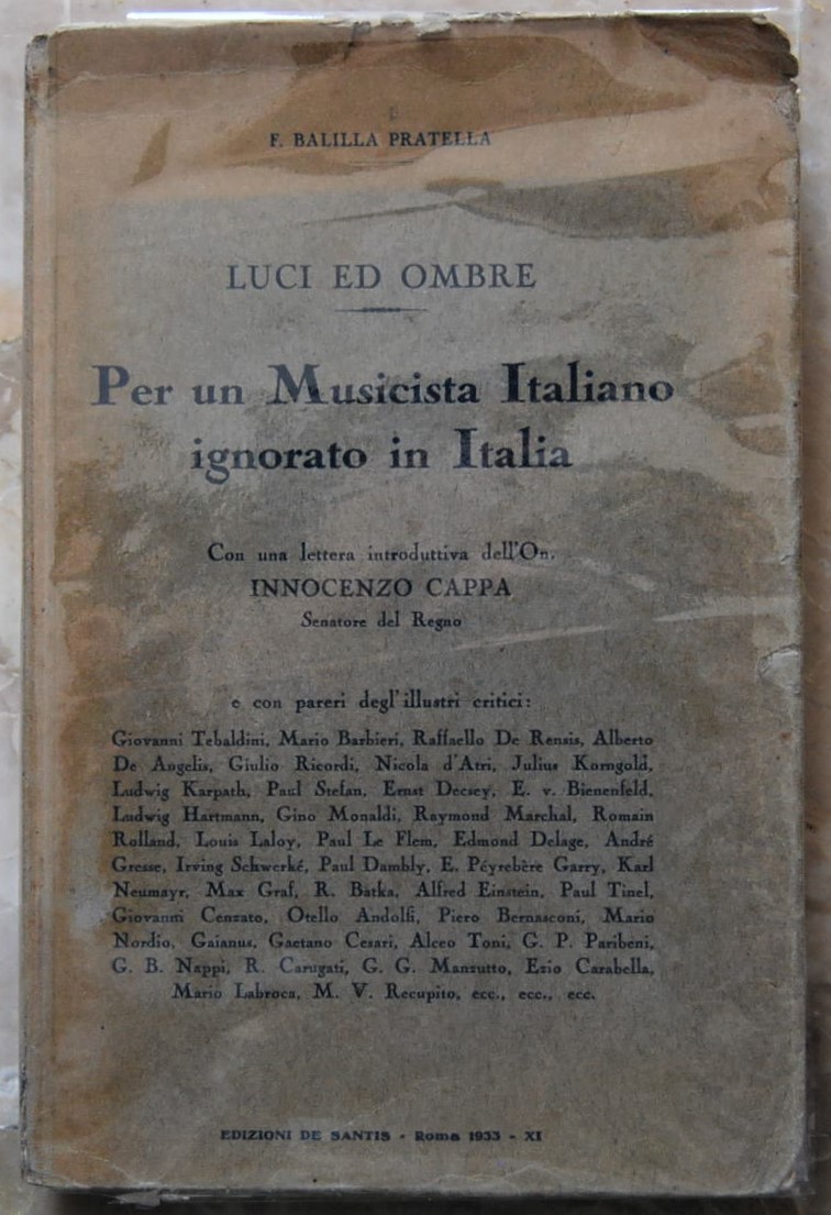 LUCI ED OMBRE. PER UN MUSICISTA ITALIANO IGNORATO IN ITALIA.