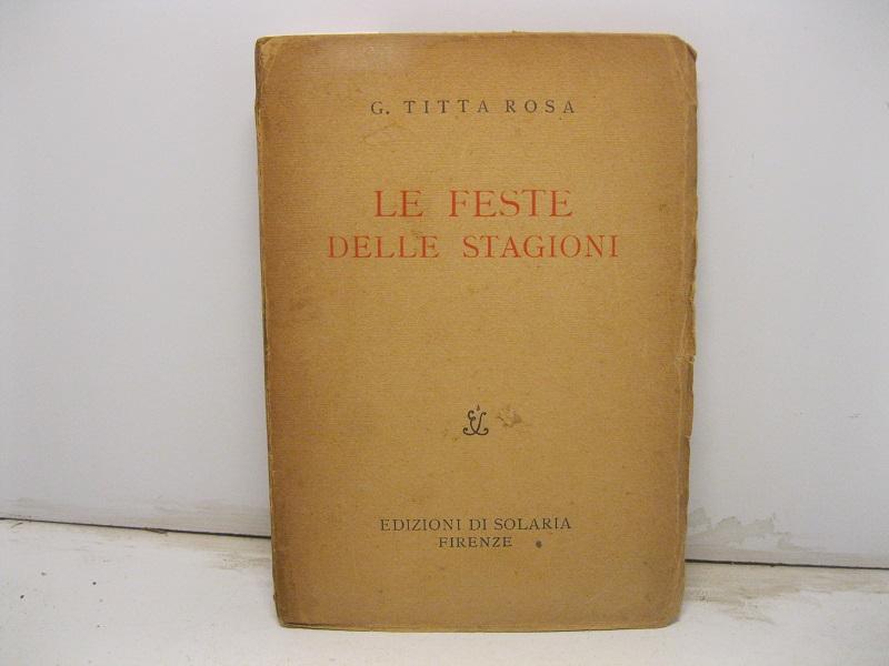 Le feste delle stagioni.