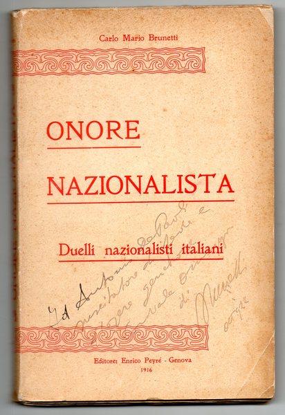 ONORE NAZIONALISTA Duelli nazionalisti italiani