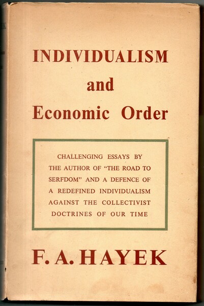 INDIVIDUALISM AND ECONOMIC ORDER