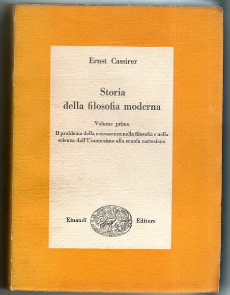 STORIA DELLA FILOSOFIA MODERNA VOL.1