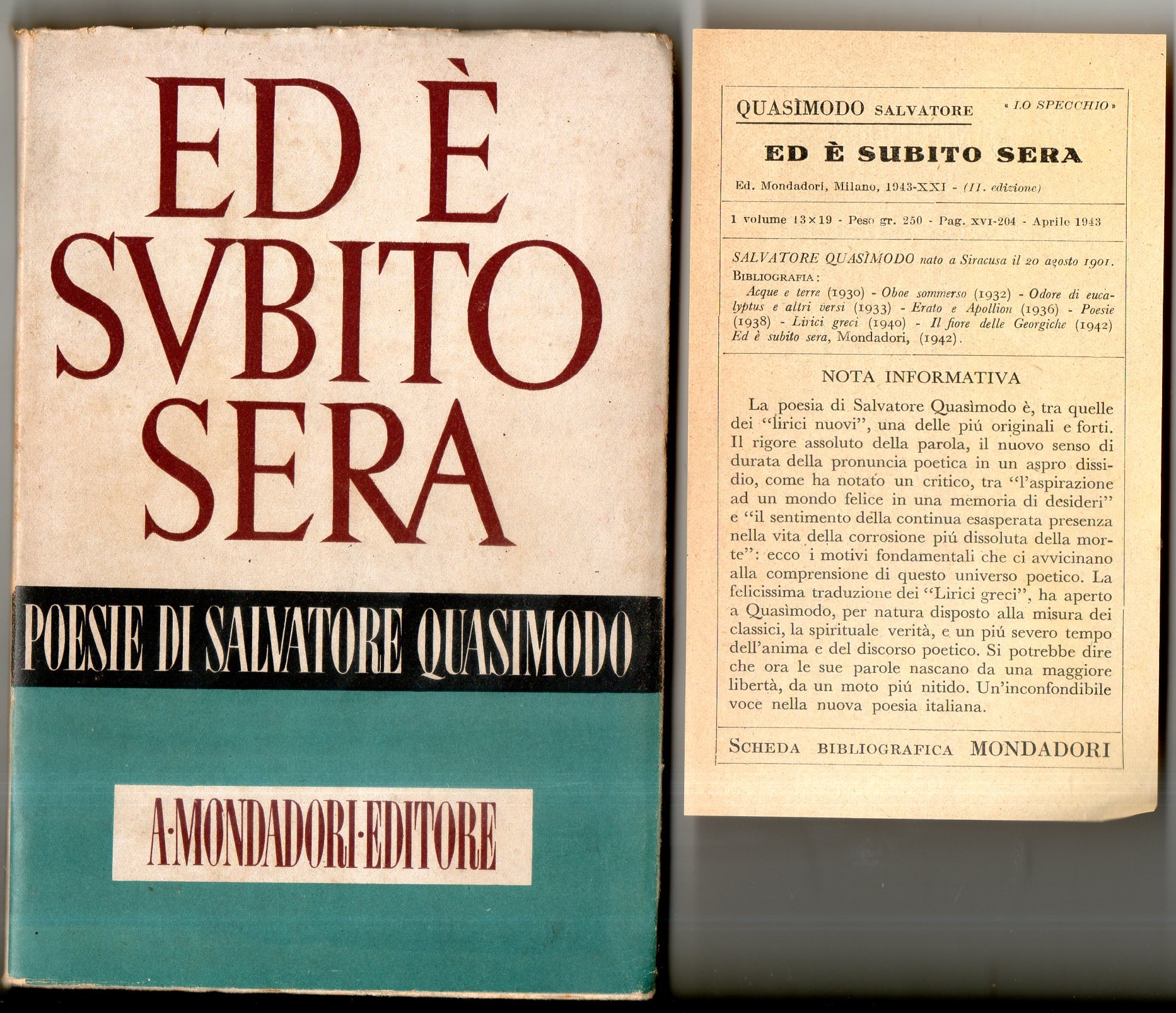 Ed è subito sera