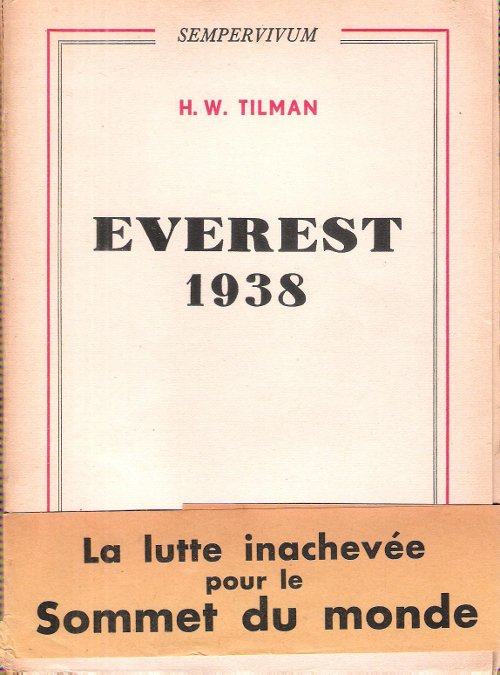 EVEREST 1938 . Complet de son bandeau éditeur