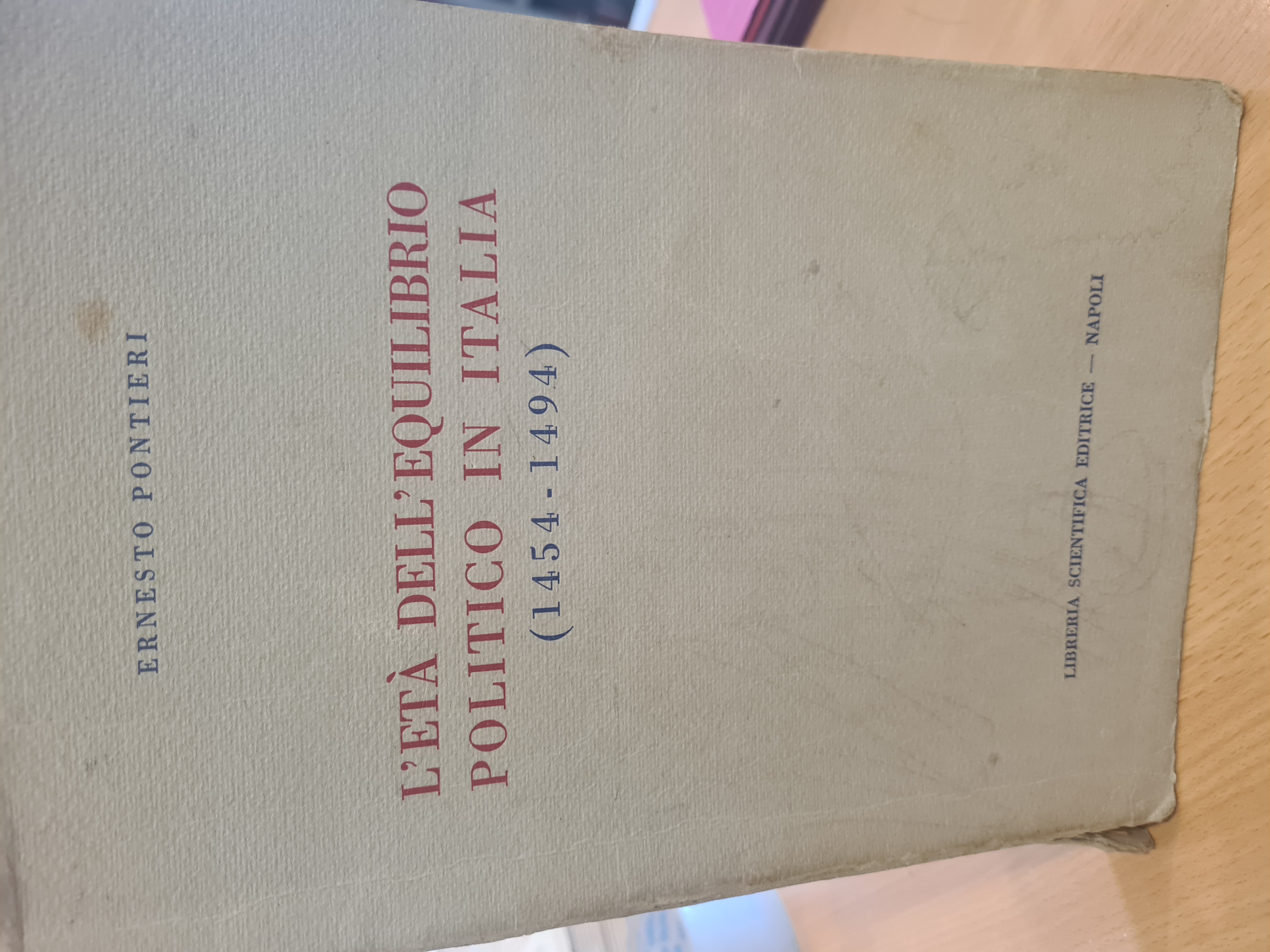 L'eta' dell'equilibrio politico 1454-1494