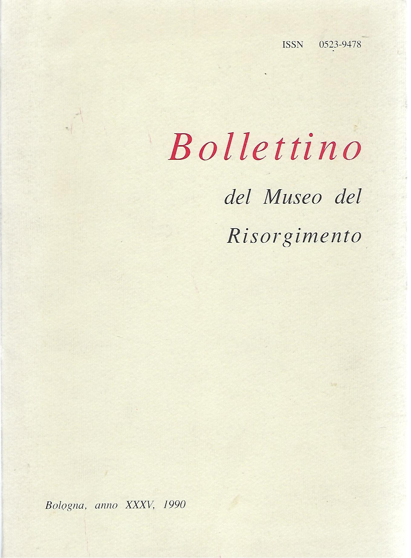"Bollettino" " del Museo del Risorgimento"