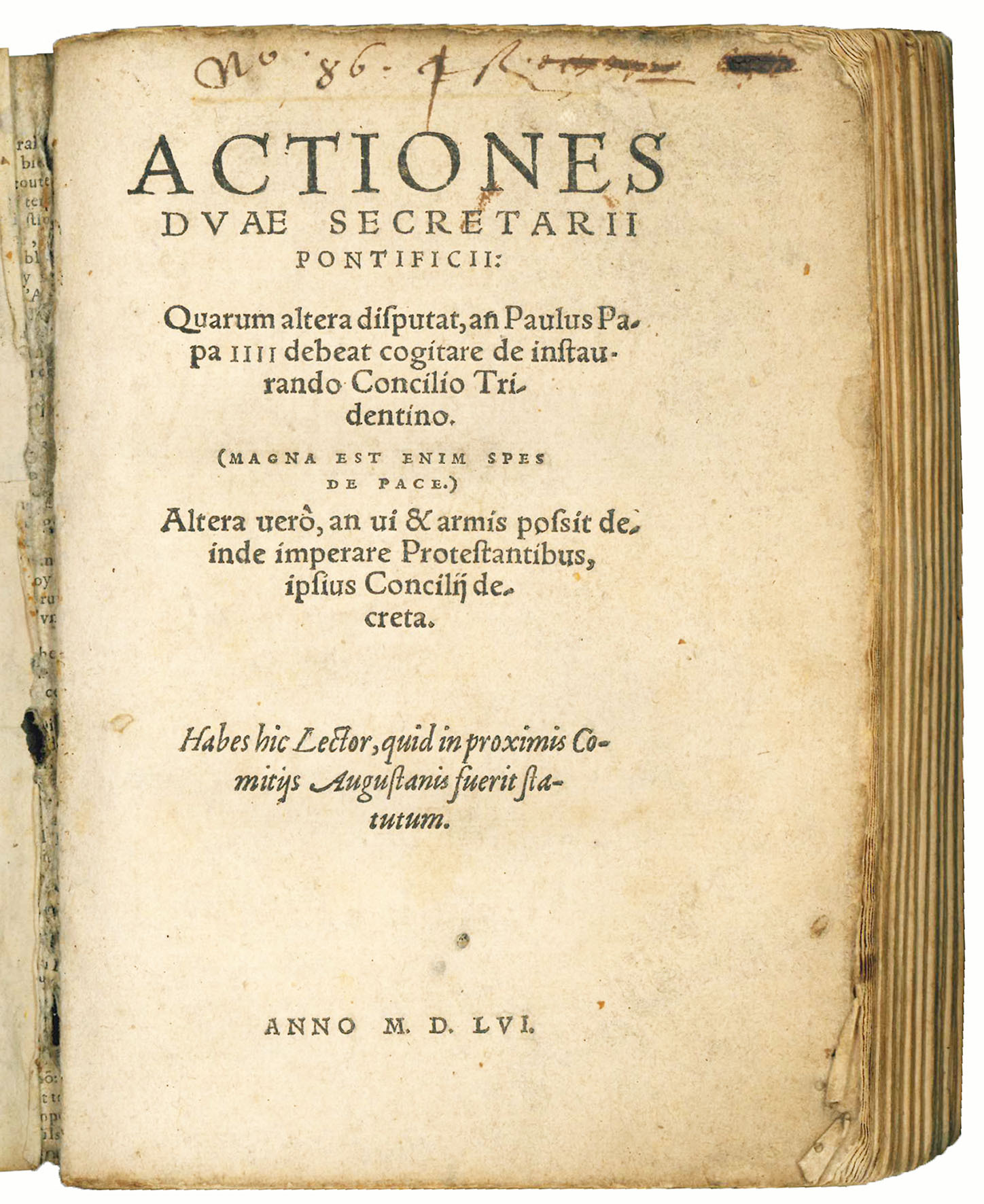 Actiones duae secretarii pontificii: quarum altera disputat, an Paulus Papa …