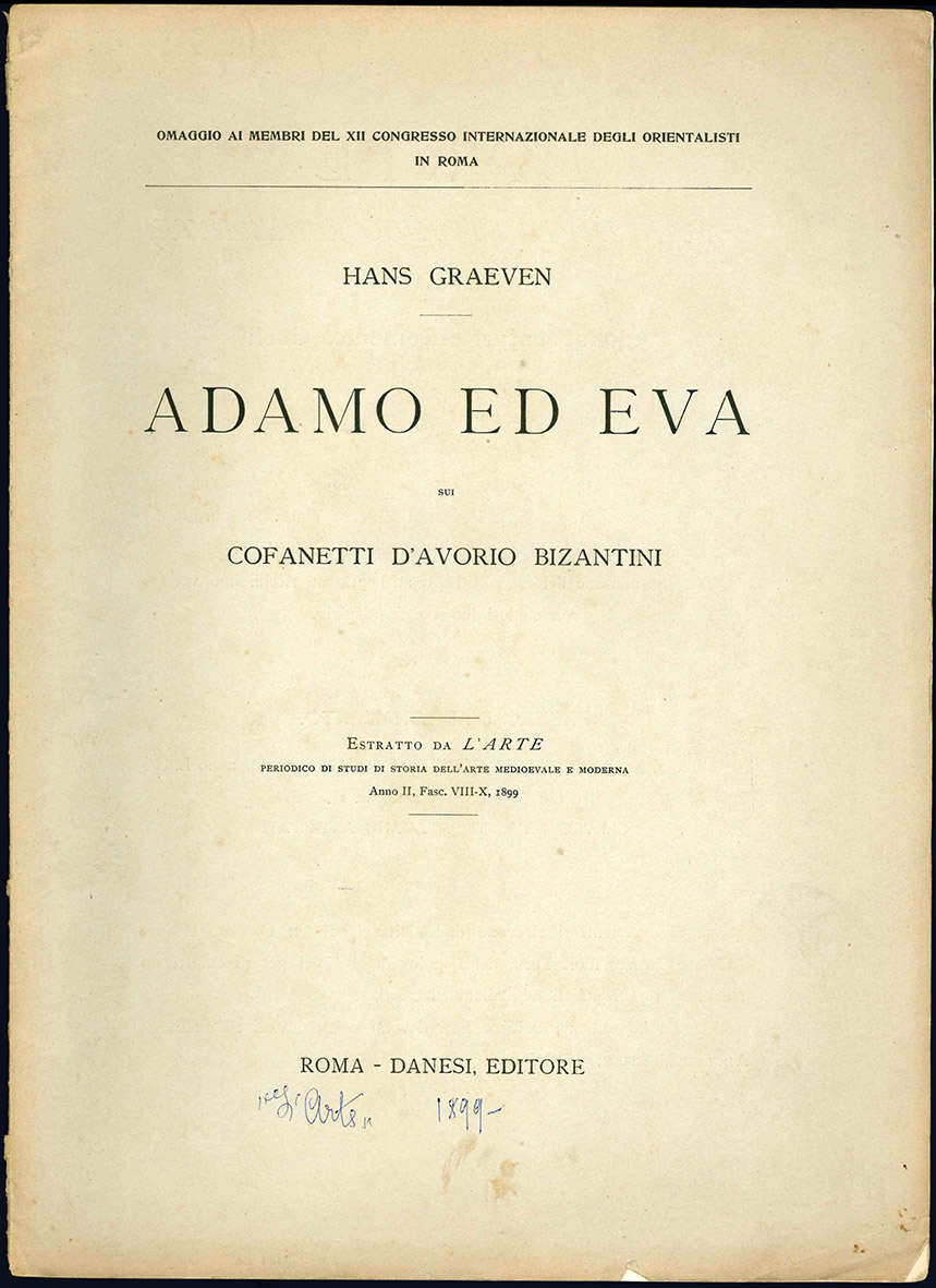 Adamo ed Eva sui cofanetti d'avorio bizantini. Estratto da L'ARTE …