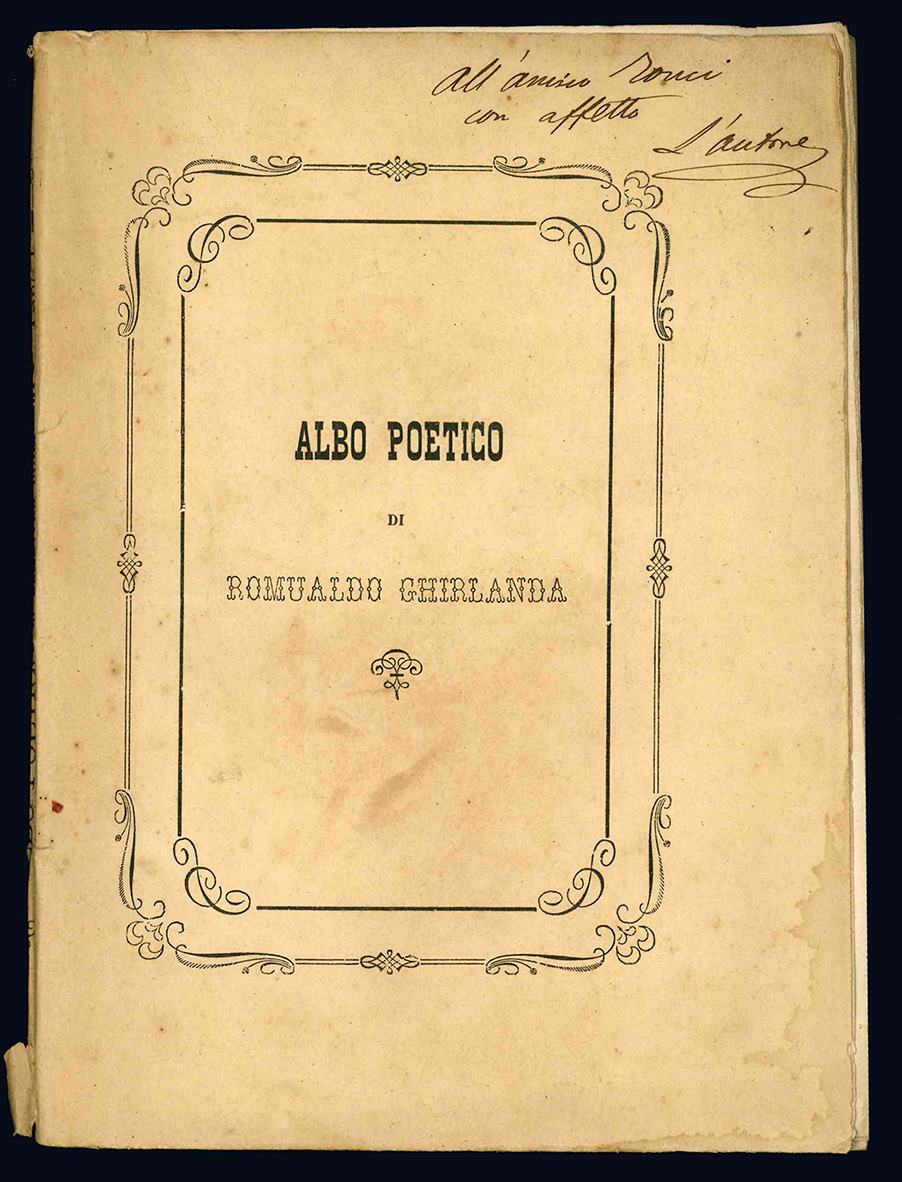 Albo poetico di Romualdo Ghirlanda. Anno primo.