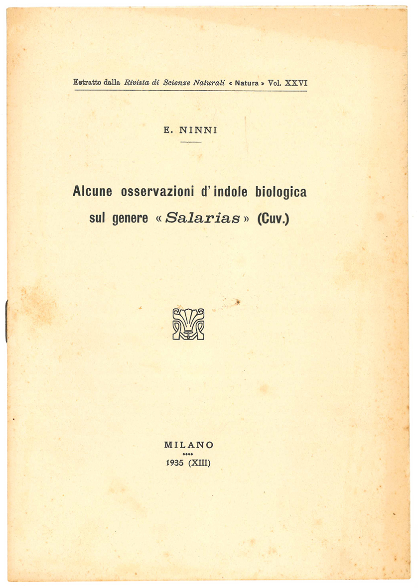 Alcune osservazioni d'indole biologica sulgenere «Salarias» (Cuv.).