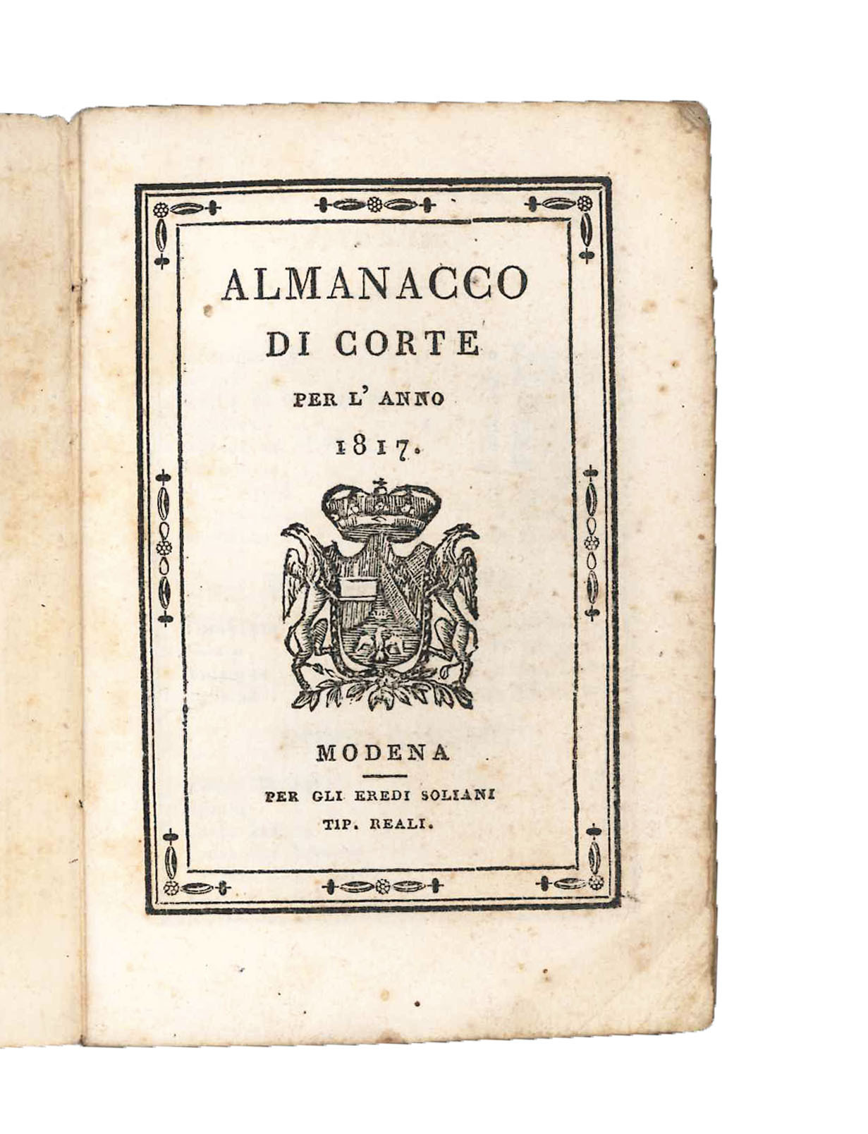 Almanacco di Corte per l'anno 1817.