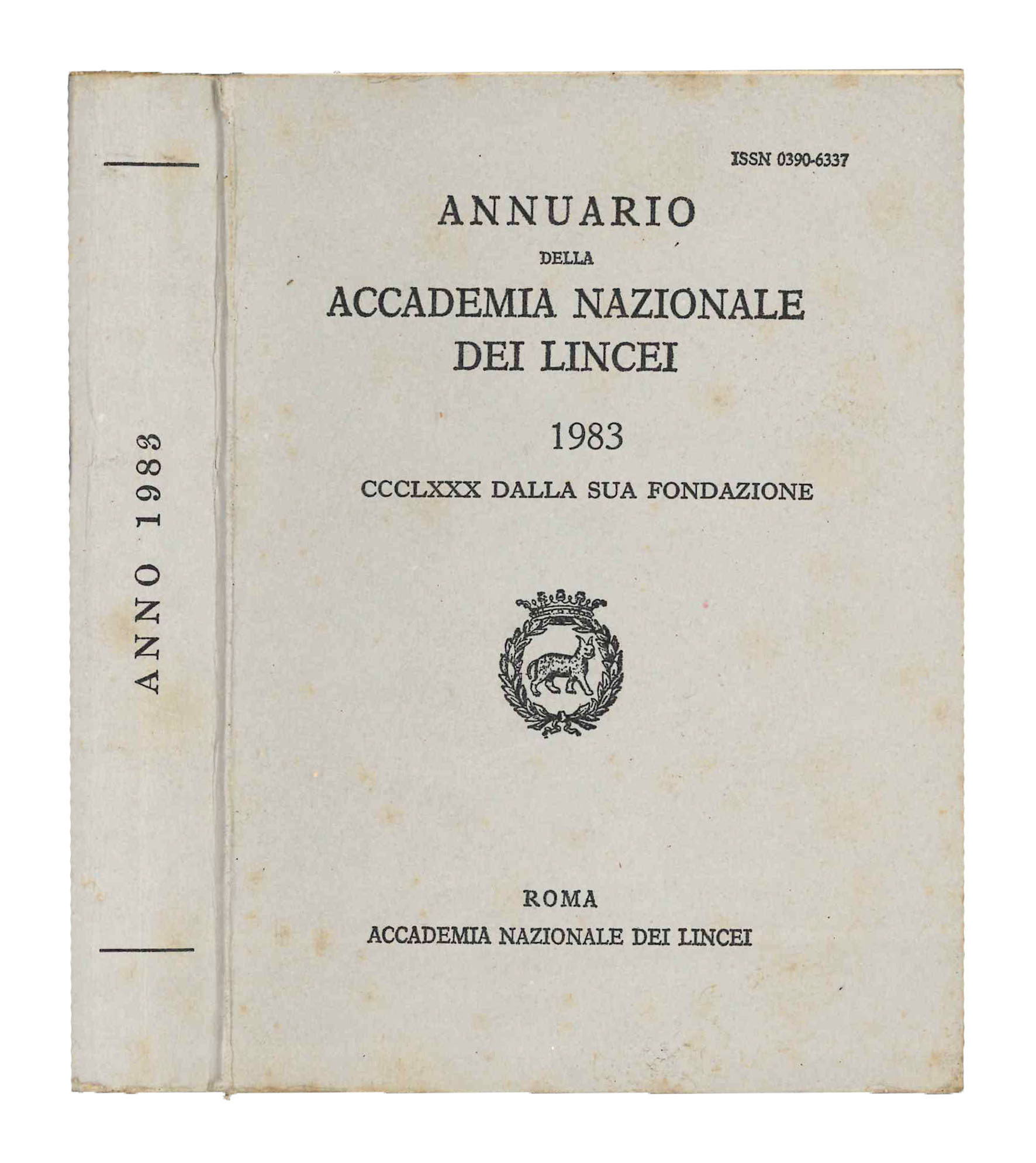 Annuario della Reale Accademia dei Lincei. 1983 - CCCLXXX dalla …