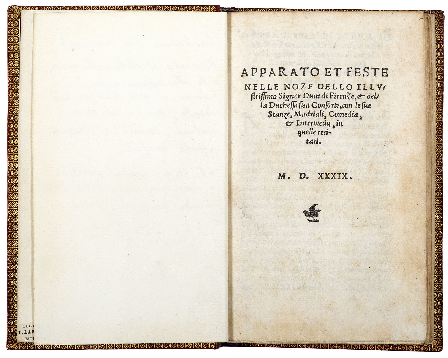 Apparato et feste nelle noze dello illustrissimo Signor Duca di …