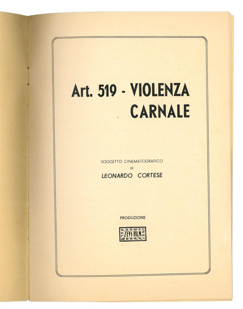 Art. 519 - violenza carnale
