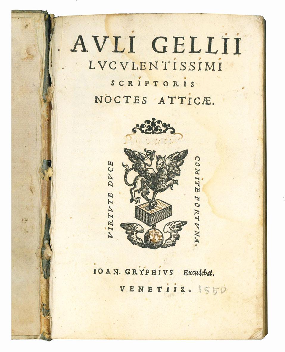 Auli Gellii luculentissimi scriptoris Noctes Atticæ.