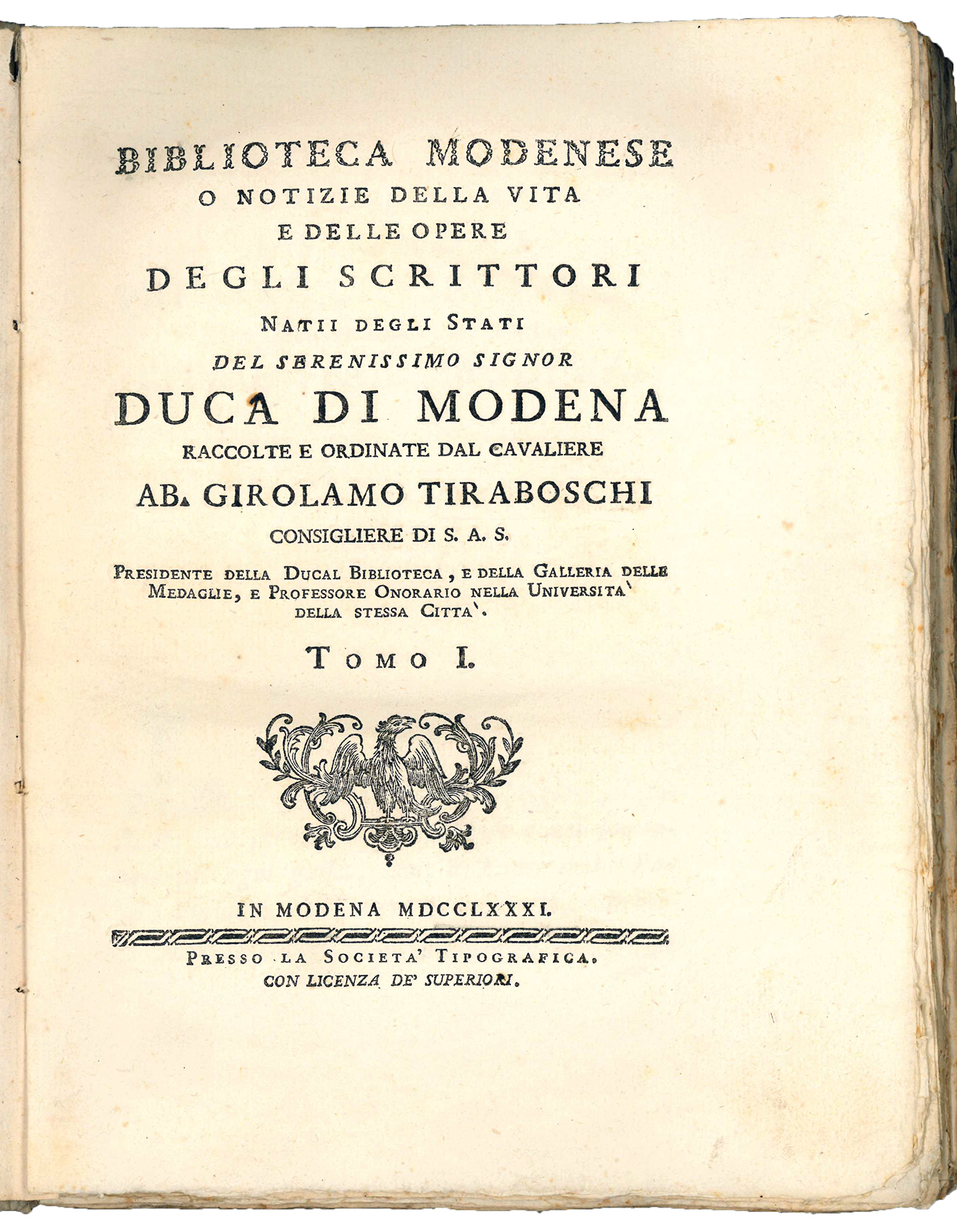 Biblioteca Modenese o Notizie della vita e delle opere degli …
