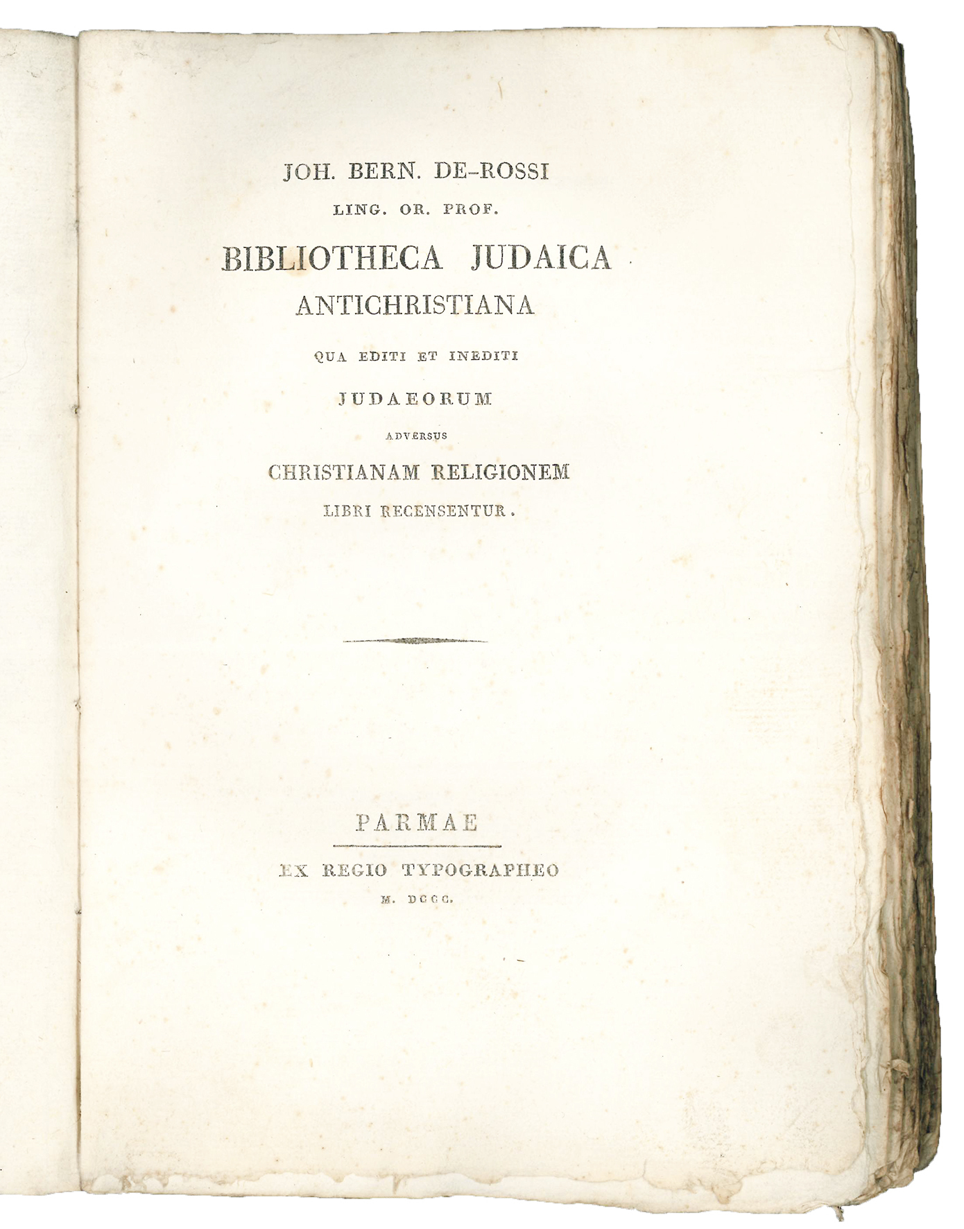 Bibliotheca judaica antichristiana qua editi et inediti judaeorum adversus christianam …