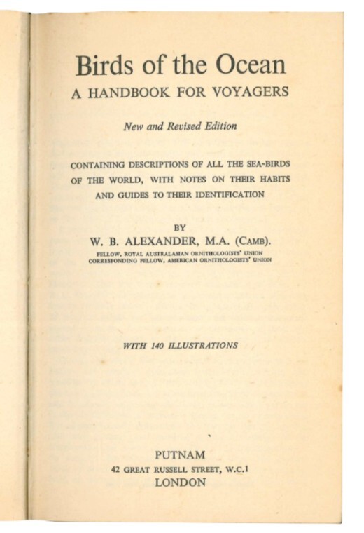 Birds of the ocean: a handbook for voyagers.