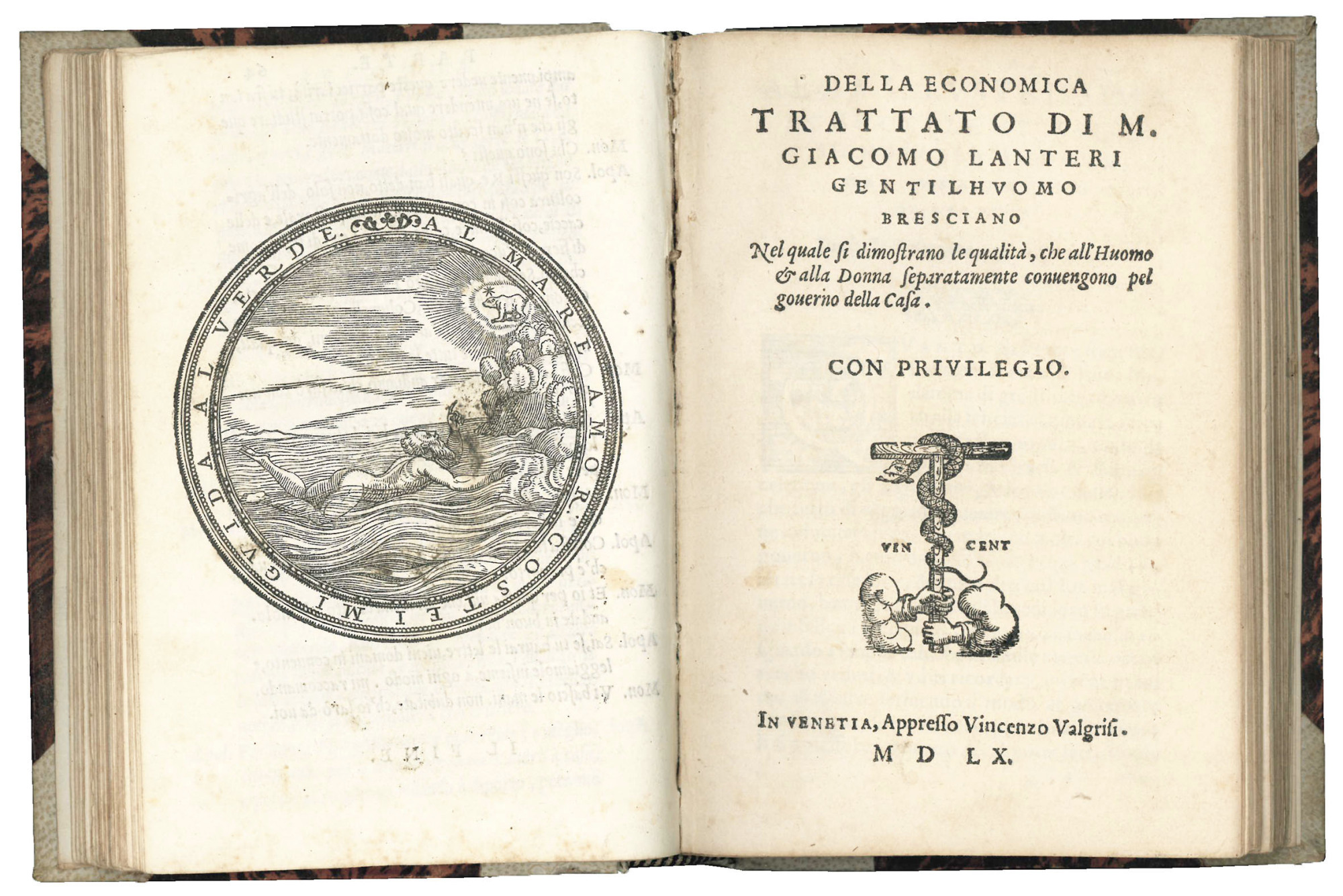 CAGGIO, Paolo (d. 1562). Iconomica del signor Paolo Caggio gentil'huomo …