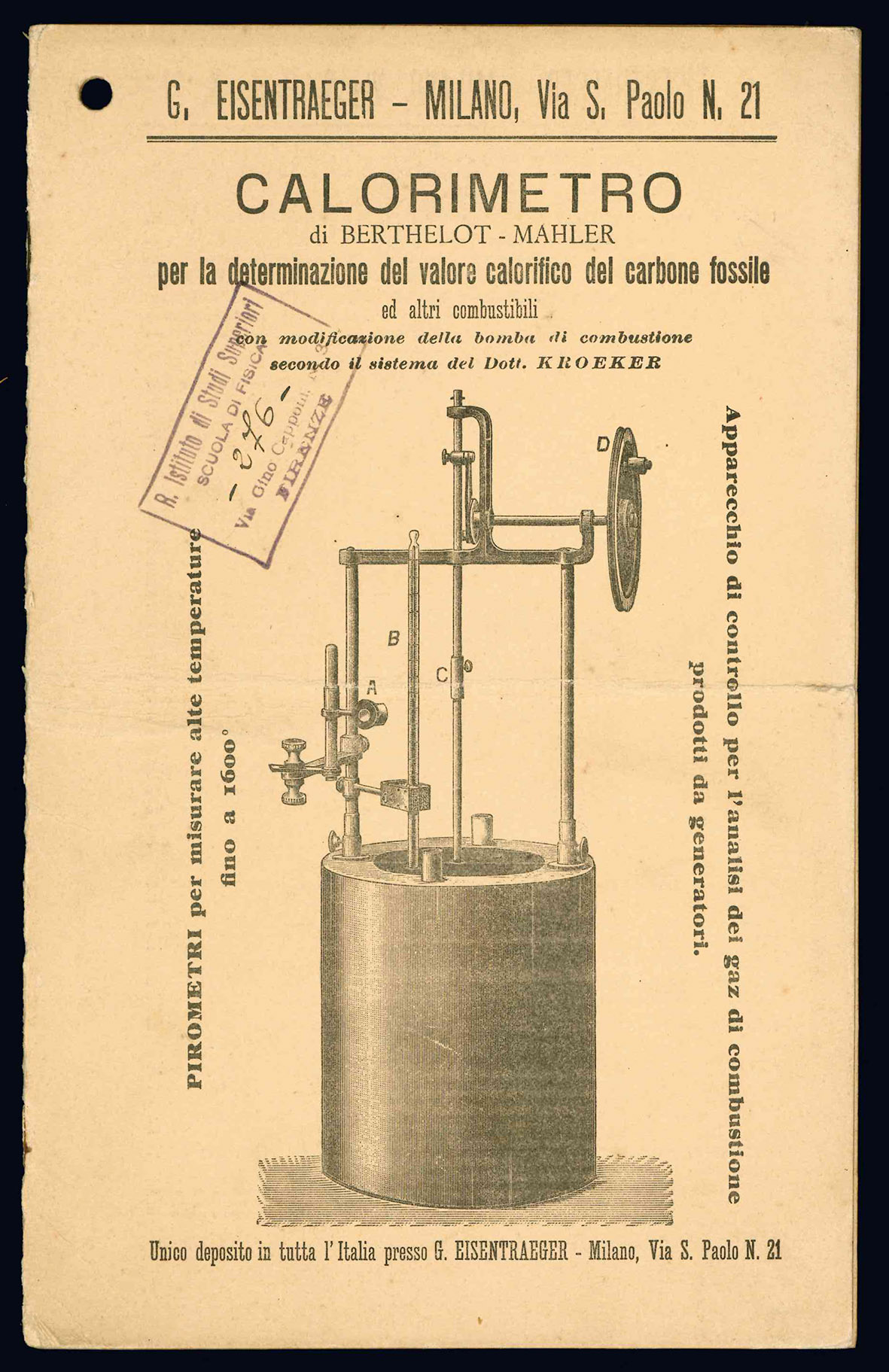 Calorimetro di Berthelot - Mahler per la determinazione del valore …