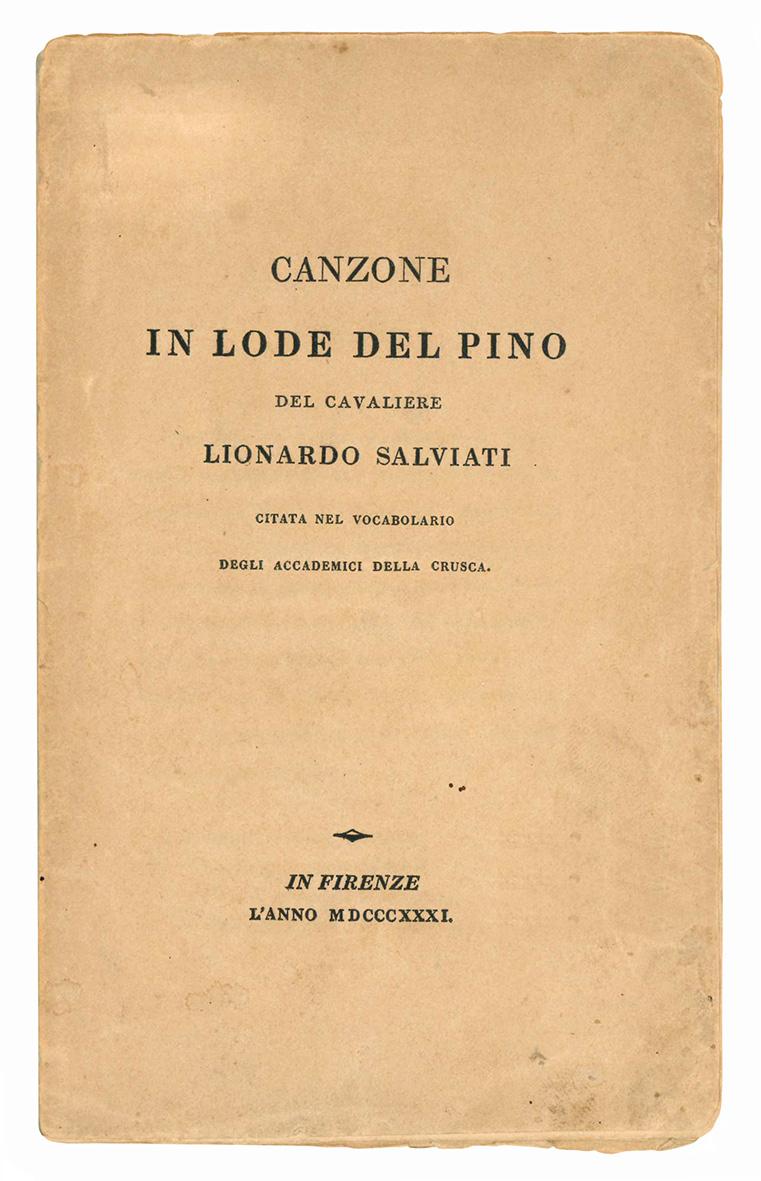 Canzone in lode del pino del cavaliere Lionardo Salviati citata …