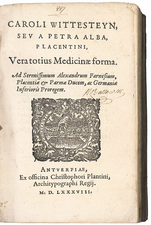 Caroli Wittesteyn, seu a Petra Alba, Placentini vera totius medicinae …