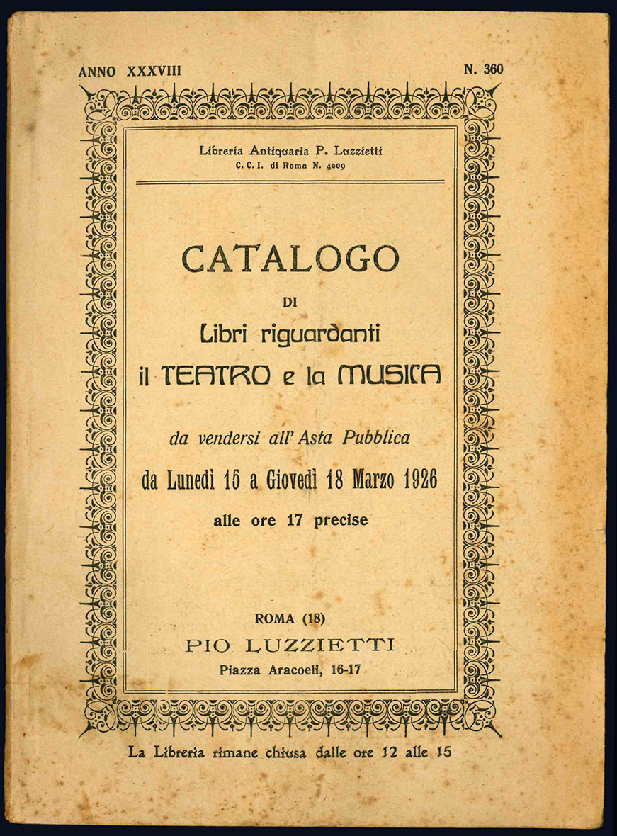 Cataloghi di librerie e biblioteche.