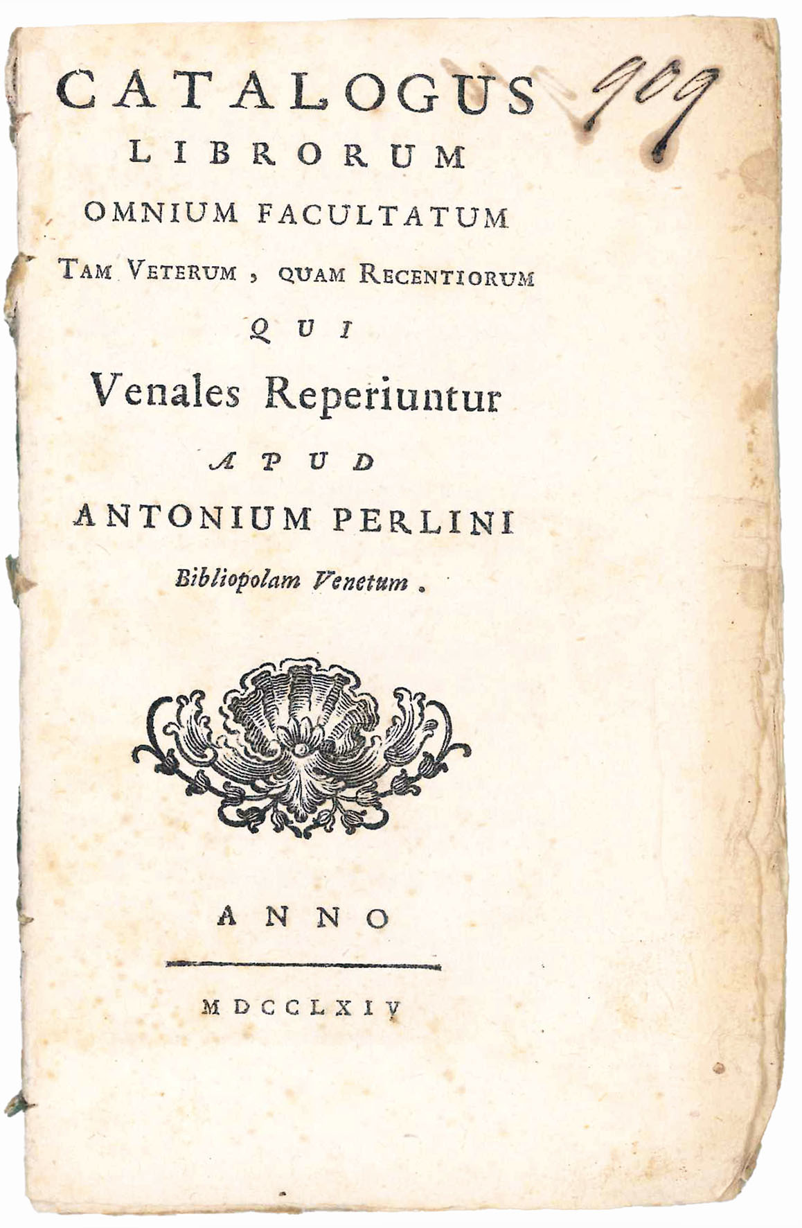 Catalogus librorum omnium facultatum tam veterum, quam recentiorum qui venales …