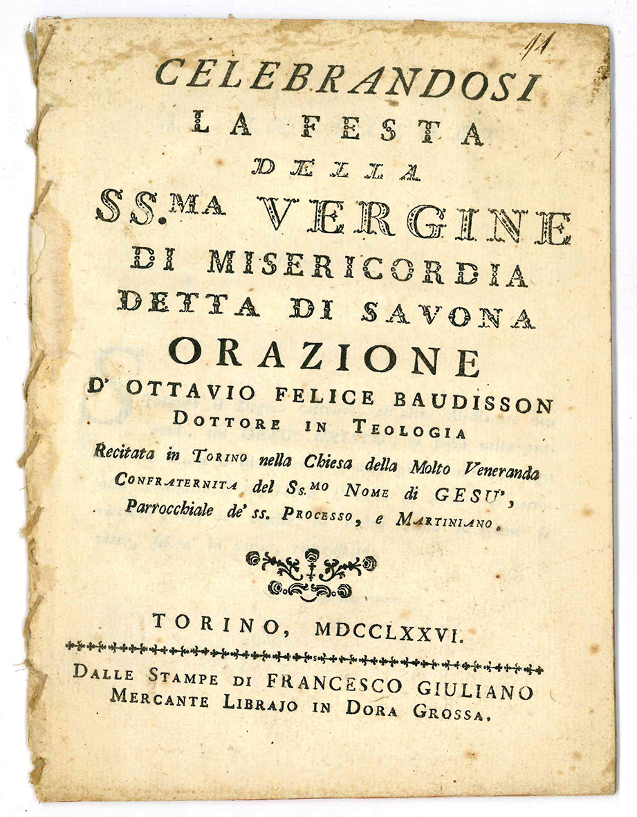 Celebrandosi la festa della Ss.ma Vergine di Misericordia detta di …