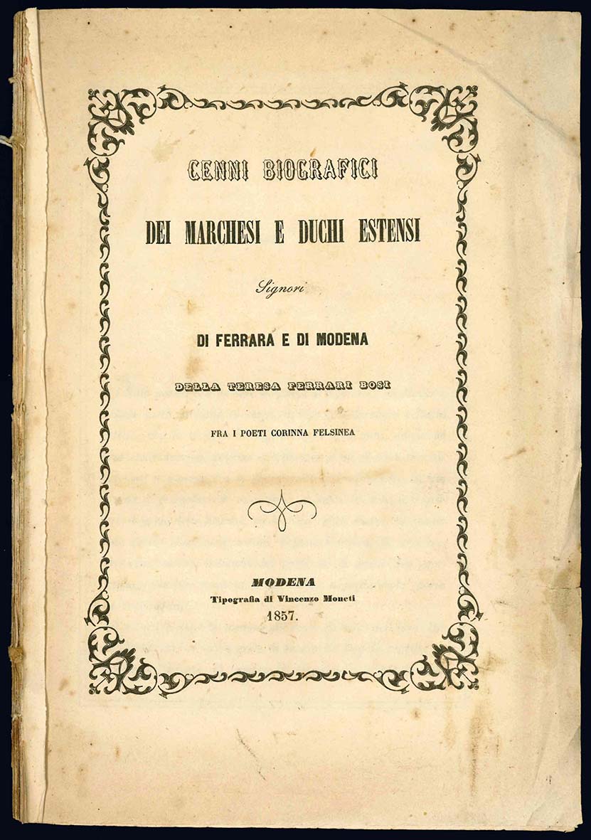 Cenni biografici dei marchesi e duchi estensi, signori di Ferrara …