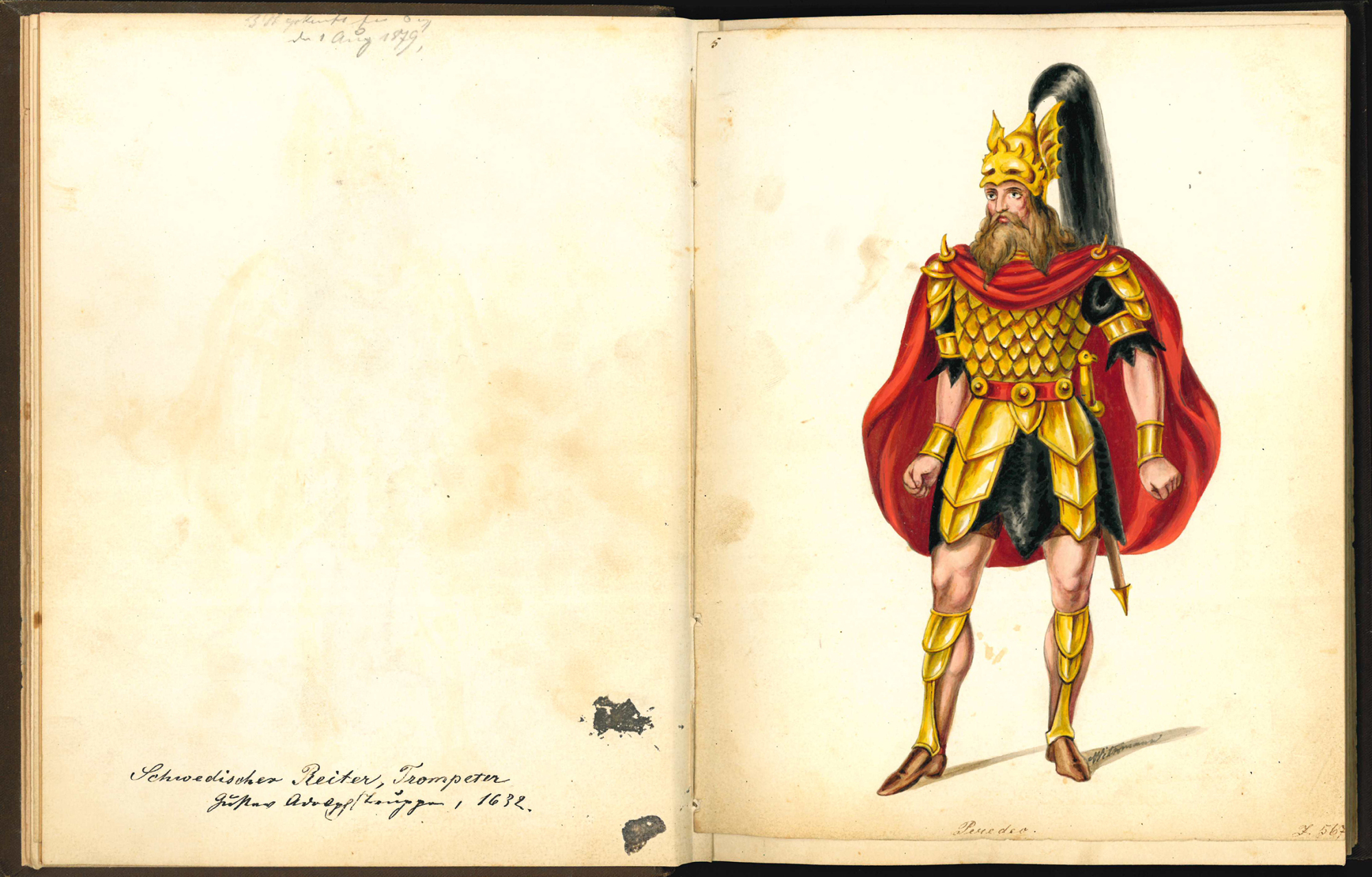 Collection of 70 watercolor drawings showing different theater costumes signed …