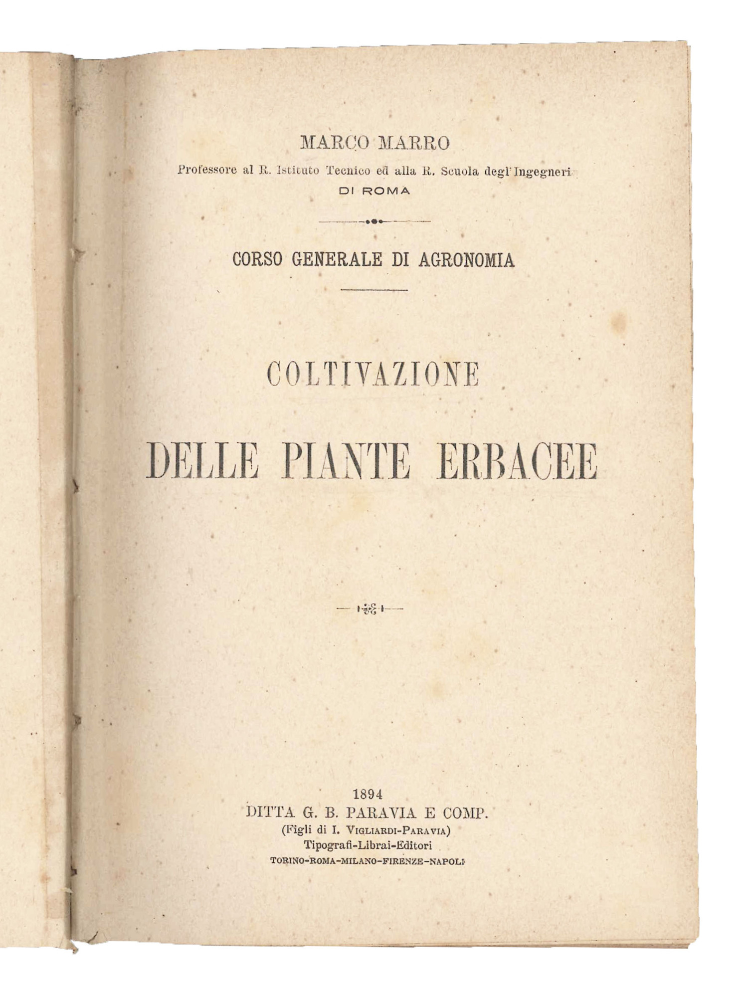 Coltivazione delle piante erbacee.