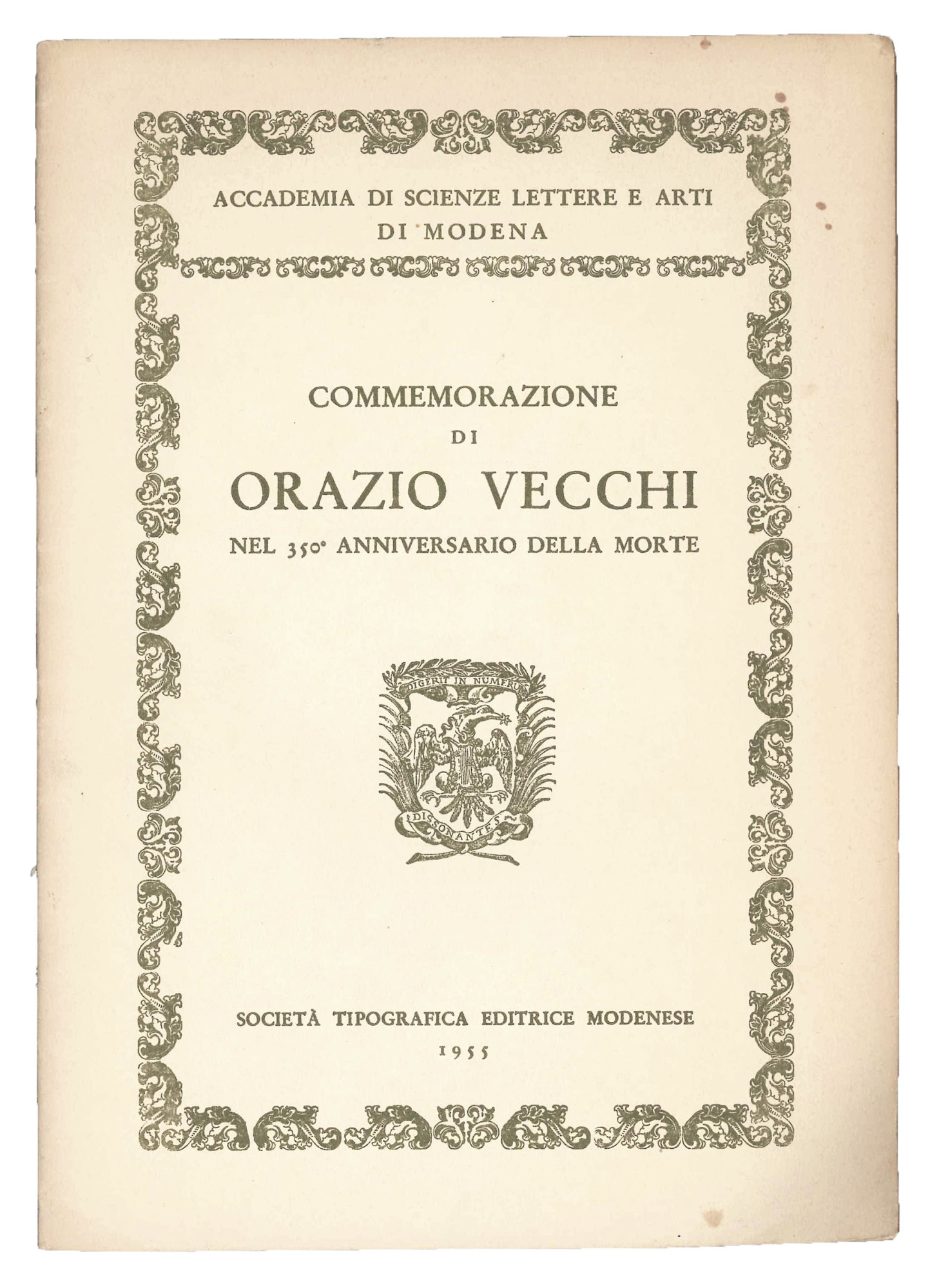 Commemorazione di Orazio Vecchi nel 350 anniversario della morte.