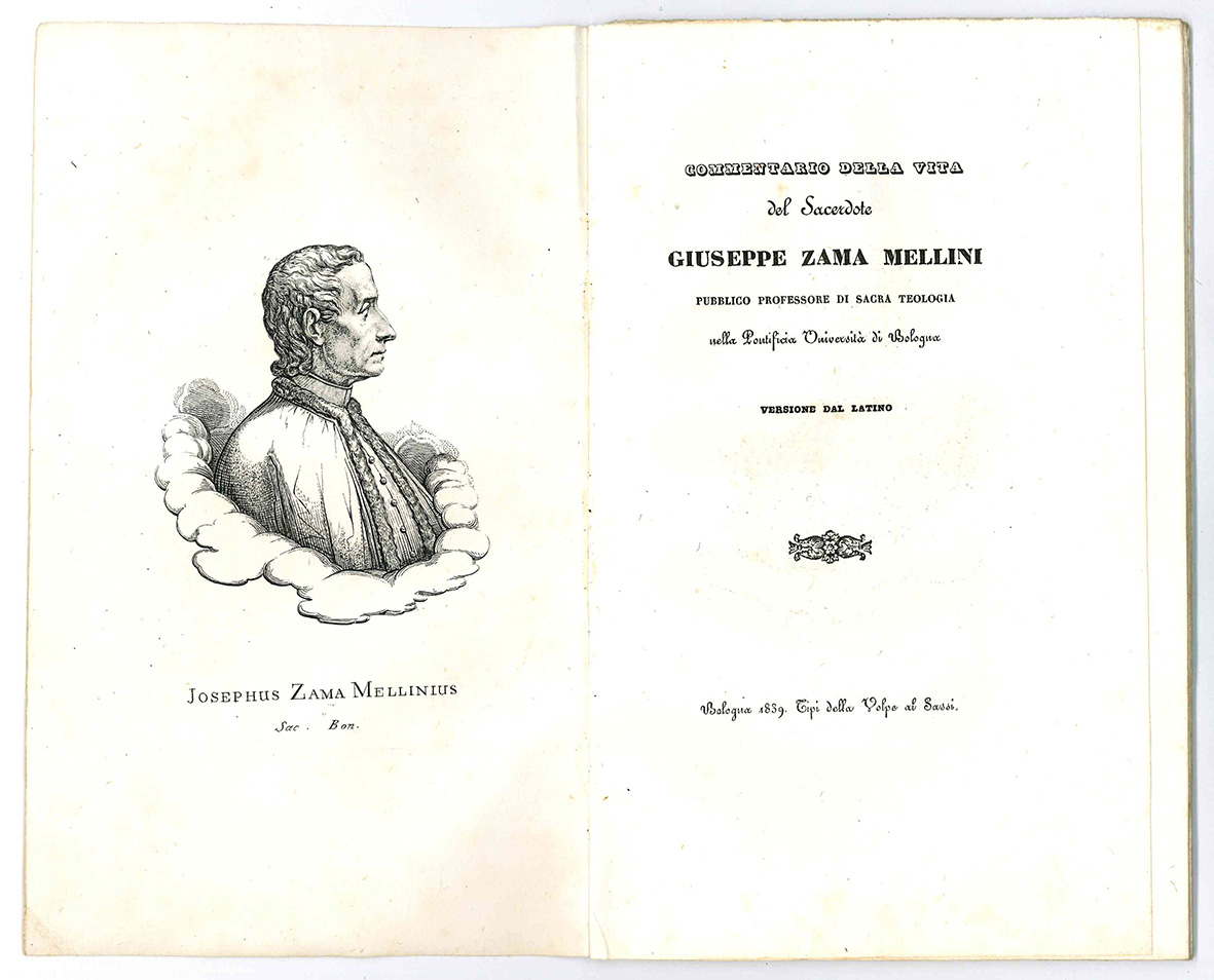 Commentario della vita del Sacerdote Giuseppe Zama Mellini. Pubblico professore …